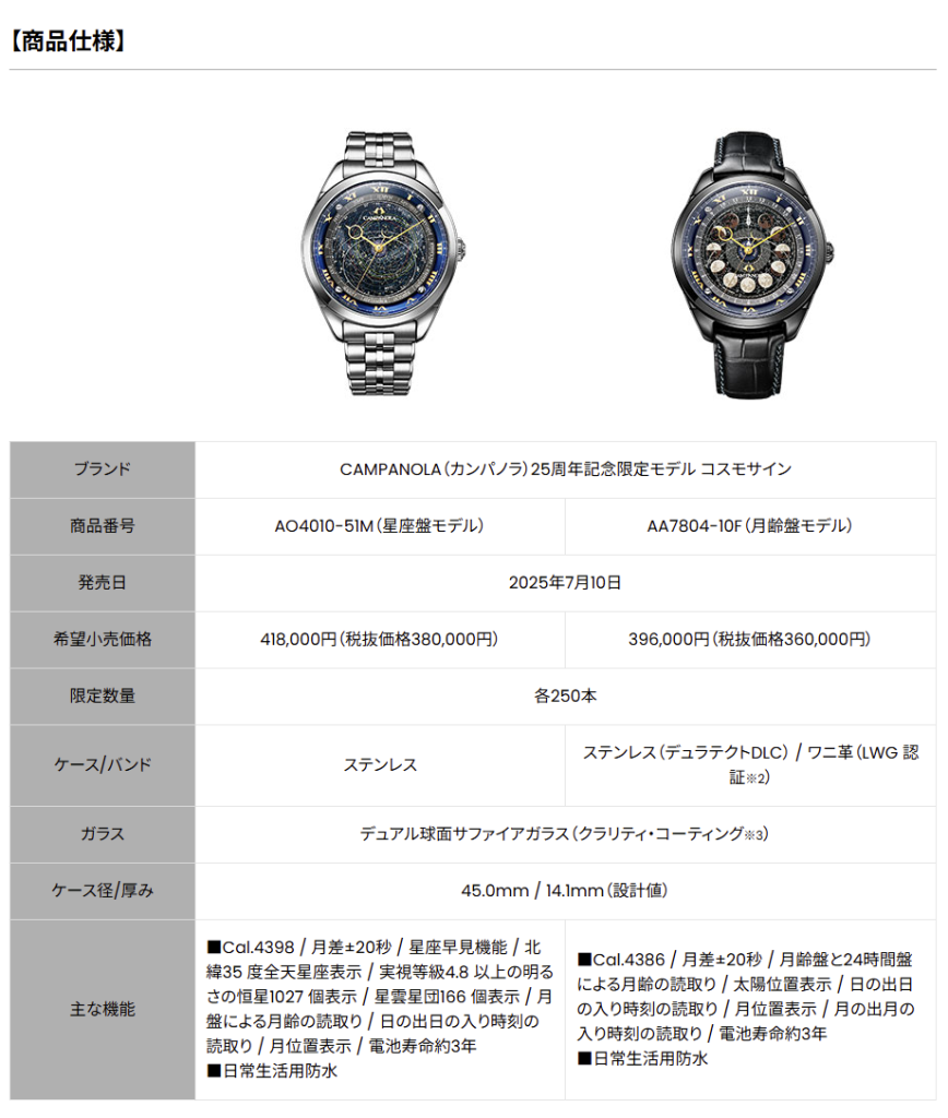 カンパノラ 商品仕様 カンパノラ 商品仕様