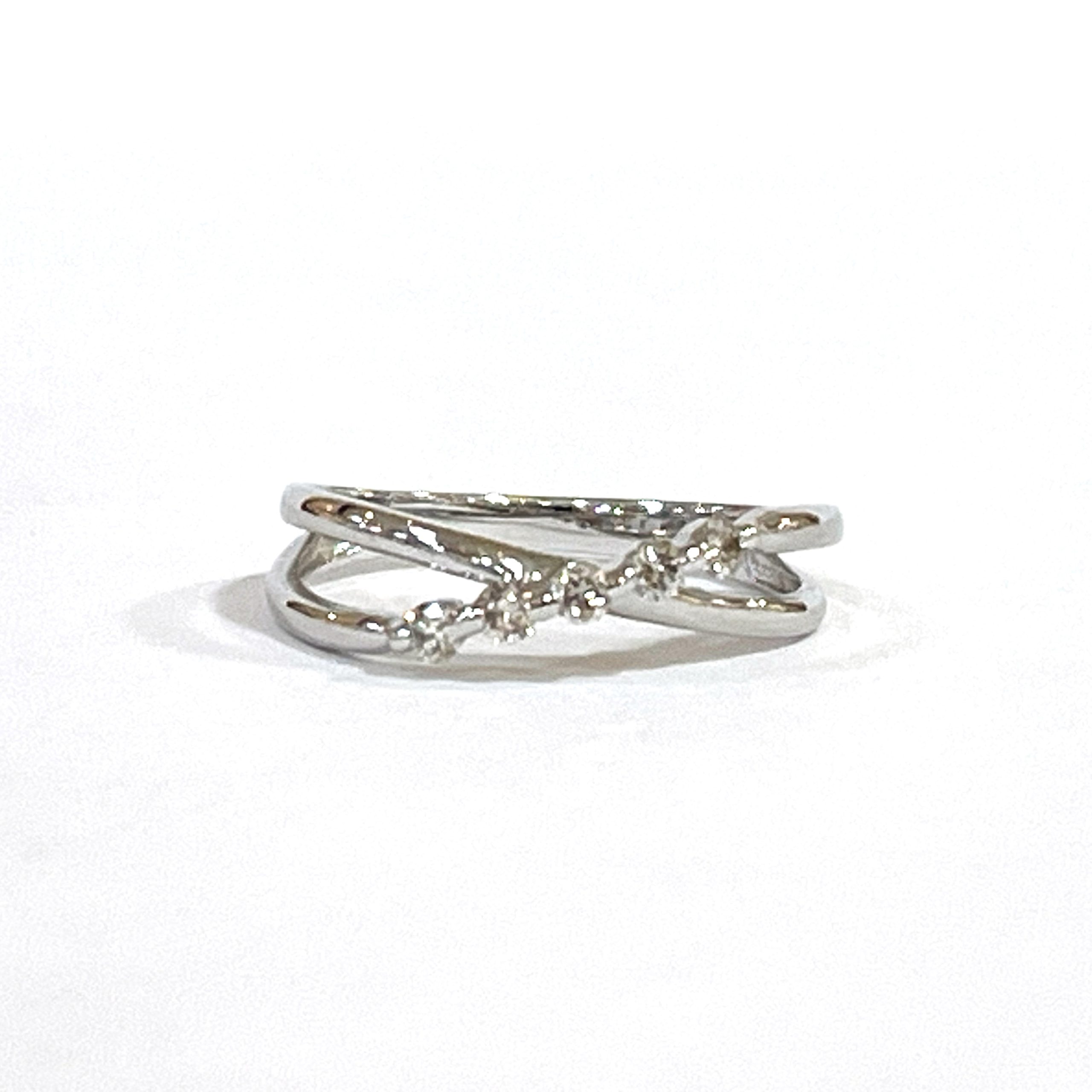 K10WGダイヤモンドリング0.15ct