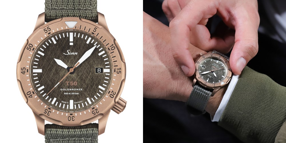 【ジン・デポ 神戸三宮店】Sinn T50.GOLDBRONZE 1点1点手作業によるスクラッチという希少な文字盤モデル