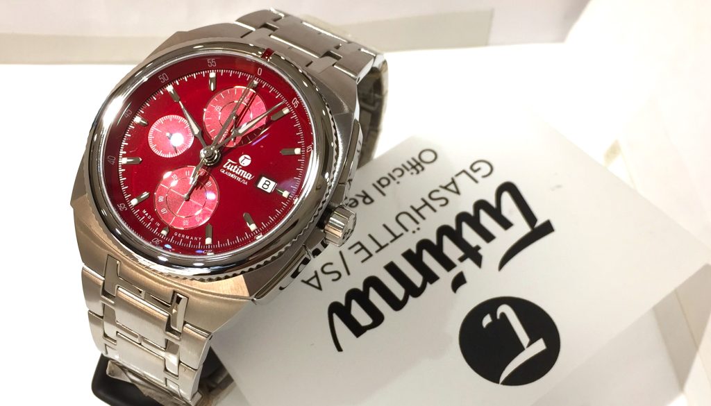 【入荷】TUTIMA GLASHUTTE ザクセン・ワン SAXON ONE クロノグラフ レーシングレッド 6420-07